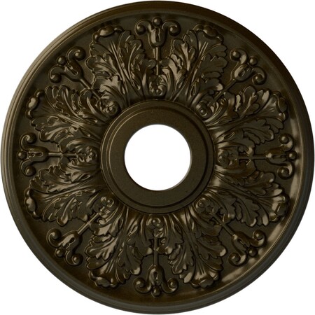 Ekena Millwork Apollo Ceiling Medallion (Fits Canopies up to 5 5/8"), 16 1/2"OD x 3 5/8"ID x 1 1/8"P, Green Gold CM16APGGS